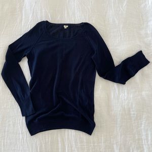 J. Crew Linen Sweater Navy Small